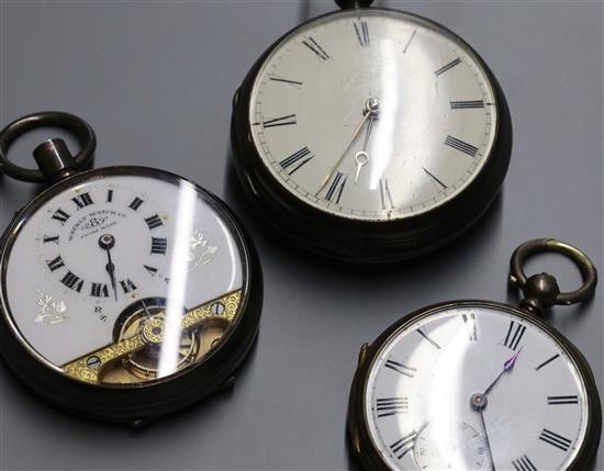 Thomas Hawkins, Royal Exchange silver pocket watch and two other silver pocket watches.